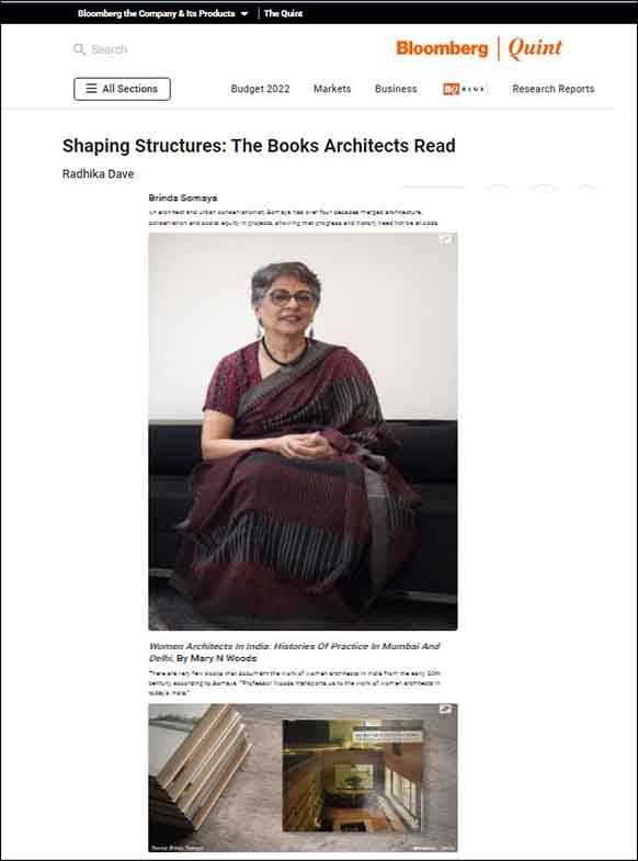 Shaping Structures: The Books Architects Read, Bloomberg Quint